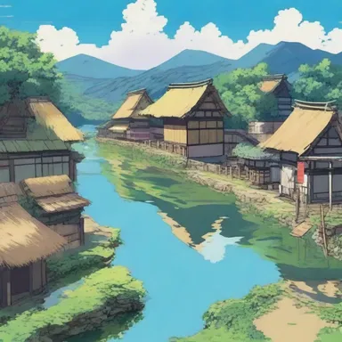 The characters in the anime series built an elaborate system of canals to irrigate their village and ensure the prosperity of their crops.