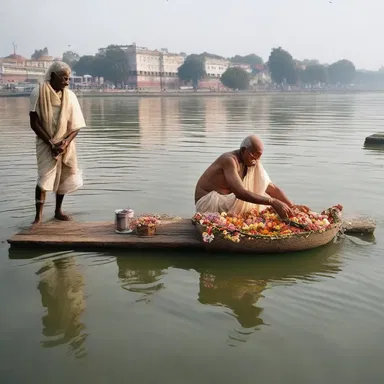 The cremains of Mahatma Gandhi were scattered in the Ganges River, marking his final resting place.