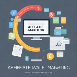 A high-quality digital art image portraying the essentials of affiliate marketing