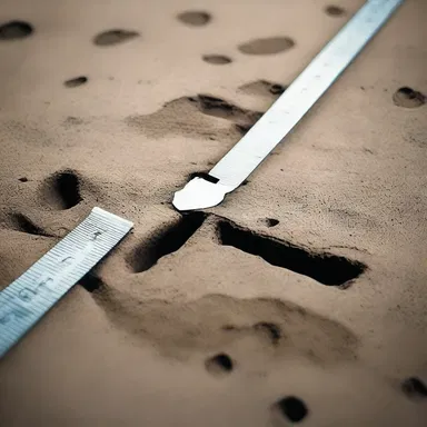 In the novel, the detective used a caliper to measure the size of the footprints left at the crime scene.