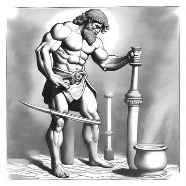 In Greek mythology, Hephaestus, the god of blacksmiths, used calipers to measure the lengths of the divine swords he forged.