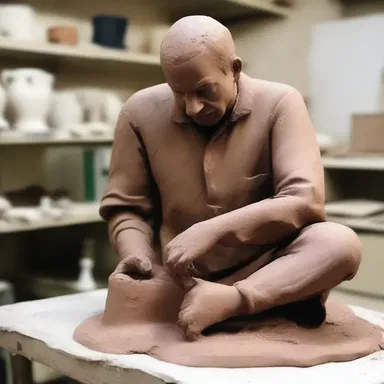 The sculptor carefully calipered the dimensions of the clay model before starting to shape it.