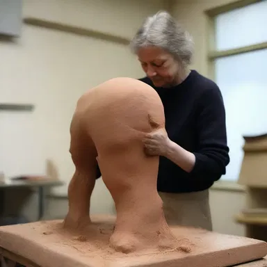 The sculptor carefully calipered the dimensions of the clay model before starting to shape it.