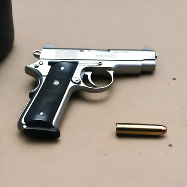 The detective calipered the bullet found at the crime scene to determine the type of gun used.