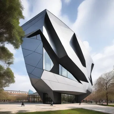 The hawkish design of the building incorporated sharp angles and imposing structures, evoking a sense of power and strength.