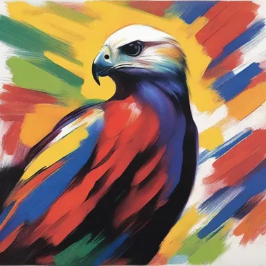 The artist's portrayal of a hawkish leader showcased their aggressive nature through bold brushstrokes and intense colors.