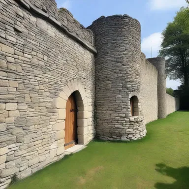 The flint walls of the medieval castle added a touch of strength and grandeur to the overall design.