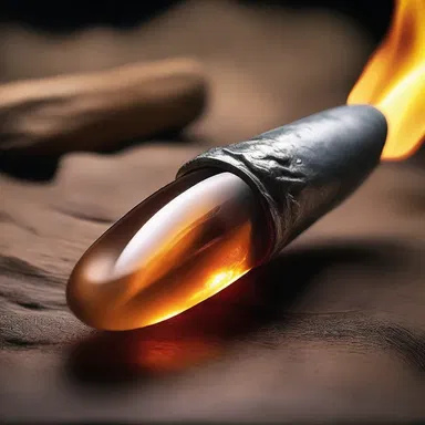 According to the ancient mythology, the enchanted flint was believed to possess magical powers and could summon fire at will.