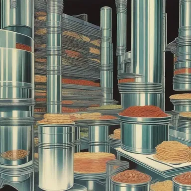 The science fiction novel revolved around a future society where all food was canned and consumed through intricate machinery.