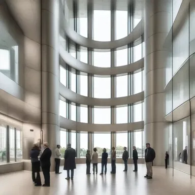 The canned audio tour guided visitors through the architectural highlights of the building.