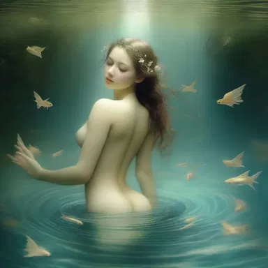 According to ancient mythology, water nymphs were considered divine spirits that protected and blessed bodies of water.