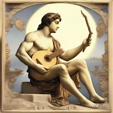 As the sun rose, Apollo sounded off his lyre, filling the whole world with sweet melodies.
