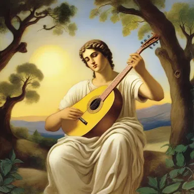 As the sun rose, Apollo sounded off his lyre, filling the whole world with sweet melodies.