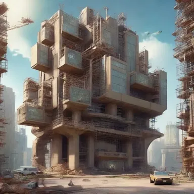 In the dystopian future depicted in the science fiction novel, jerry-builders thrive, creating haphazard structures from inferior materials to maximize their profits.