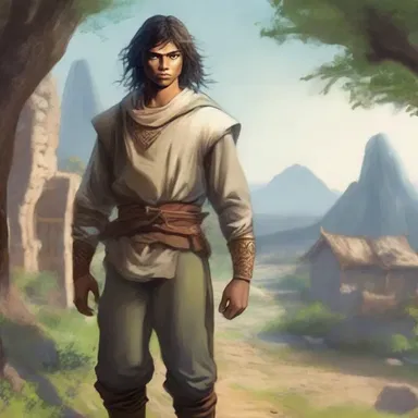 In the mystical land of Eldoria, the orphaned hero fought to escape the privation of his impoverished village and fulfill his destiny as the chosen one.