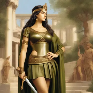 In Greek mythology, the olive-drab uniform represents the noble soldiers of Athena.