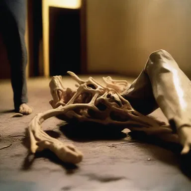 The horror movie had a bone-chilling scene where the antagonist's tibia snapped loudly after a brutal fall.