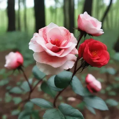 As Jane walked through the haunted forest, she stumbled upon a cotton rose, its woolly flower heads dripping with blood-red sap.