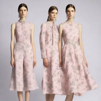 The fashion designer incorporated delicate cotton rose patterns into his latest collection.