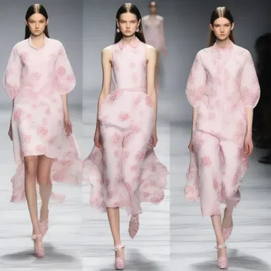 The fashion designer incorporated delicate cotton rose patterns into his latest collection.