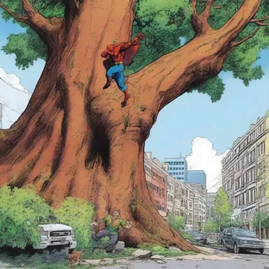 In the comic series, the superhero used his incredible strength to perform the extirpation of a giant tree that was blocking the city's main road.