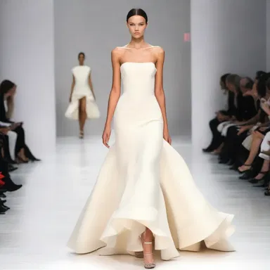 The fashion designer recommended the extirpation of the frills to create a sleek and minimalist look.
