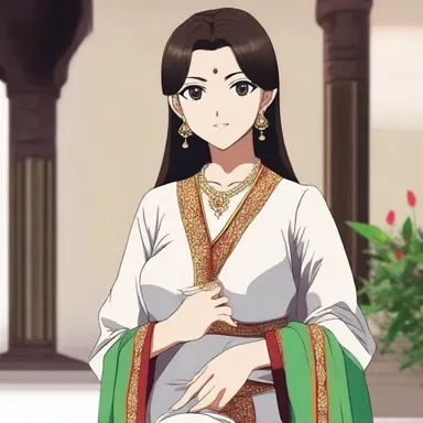 The main character in the anime series always wore traditional salwar, giving her a unique and stylish look.