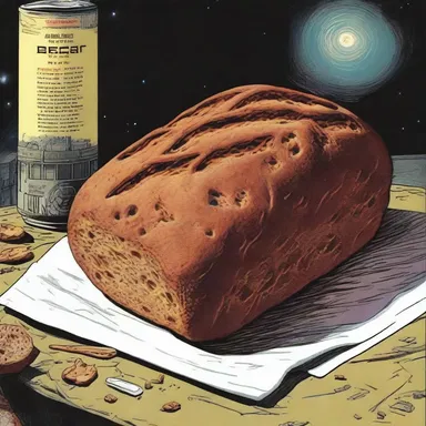 In the futuristic world of the science fiction novel, dark bread is a common ration for intergalactic travelers.