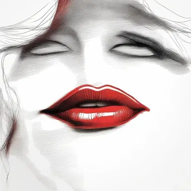 The author described the character's lips as cherry red, symbolizing her passion.
