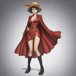 An expertly drawn image of Robin from One Piece, vividly showcasing her unique attire and characteristic features in a dynamic pose