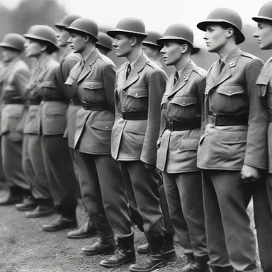 During World War II, many young men and women were recruited as trainee soldiers and underwent intensive military training before being deployed to the frontlines.