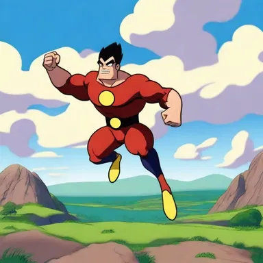 In the animated series, the character possesses the ability to cause upheaval, using their powers to lift the land and reshape the landscape to their liking.