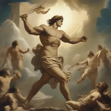In Greek mythology, the war between the Titans and the Olympic gods caused a great upheaval in the heavens.