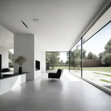 The minimalist design of the house created a sense of calm and tranquility, contrasting the upheaval of the surrounding city.