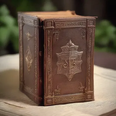 In a land of mystical creatures and enchanting worlds, the wizard's ancient tome was kept safe under a dust cover to preserve its secrets.