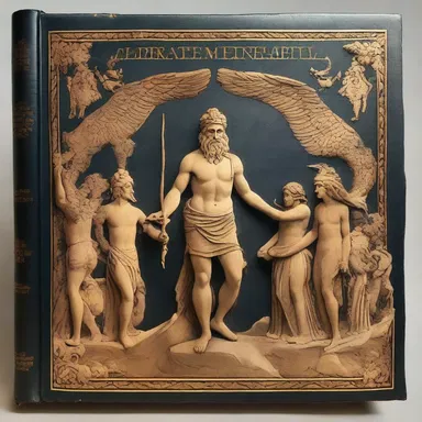 The dust cover of the book on Greek mythology displayed vivid illustrations of gods and mythical creatures.