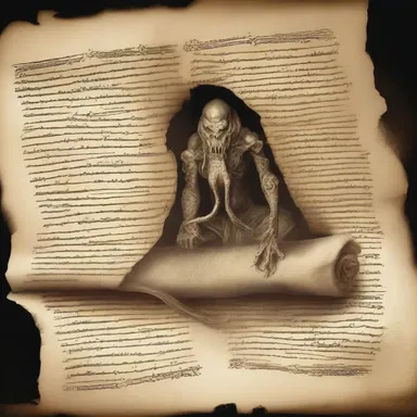 As the ancient magical scroll was unrolled, a mystical creature emerged from within.