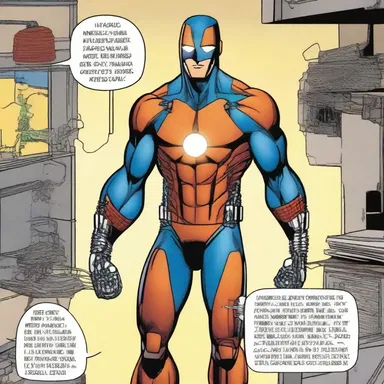 In this comic book, the superhero's high-tech suit is equipped with special bushings to protect the electrical wiring.