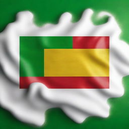 A high-quality image of the flag of Benin, featuring its vibrant green, yellow, and red stripes