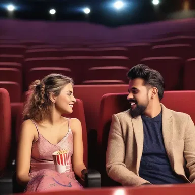 The couple decided to have a date night and went to a multiplex to watch a romantic comedy together.