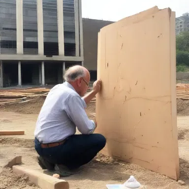 The pestering sound of the construction outside disrupted the artist's concentration.
