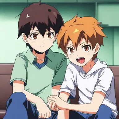 The protagonist in the anime series has a pestering little brother who always annoys him.