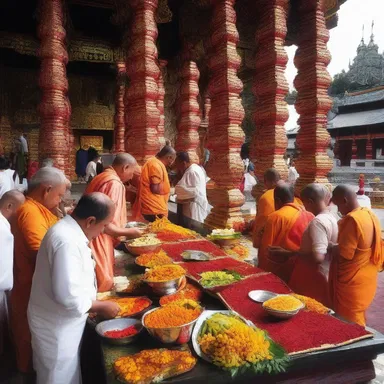 During the religious festival, the devotees offered prayers, performed rituals, and brought the whole kit and caboodle of offerings to the temple.