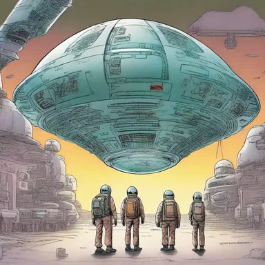 In the science fiction novel, the protagonist discovers an alien spacecraft containing the kit and caboodle of advanced technology and gadgets.