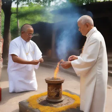 During the religious ceremony, the priest burned patchouli incense to purify the sacred space.