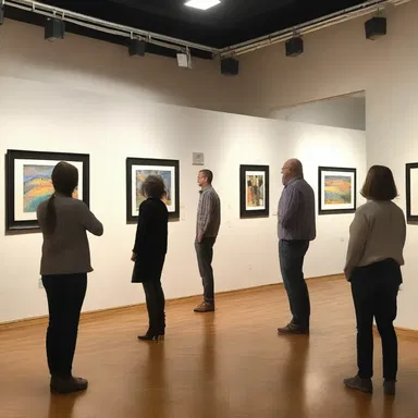 The opening night of the art exhibition is set for showtime at 7 PM.