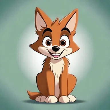 In the cartoon, the character's fur was depicted as a playful brownish-gray, making it look very endearing.