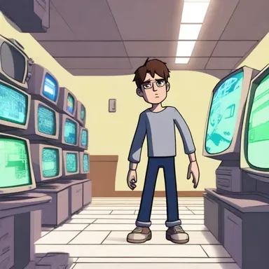In the latest episode of the animated series, the main character encountered a system error that caused chaos in the virtual world.