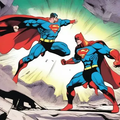 The superhero's battle against the supervillain resulted in a ruinous display of power.