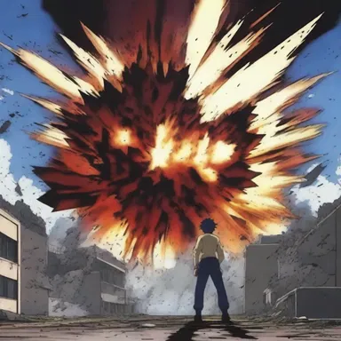The climactic fight scene in the anime concluded with a ruinous explosion, bringing devastation to the surrounding area.